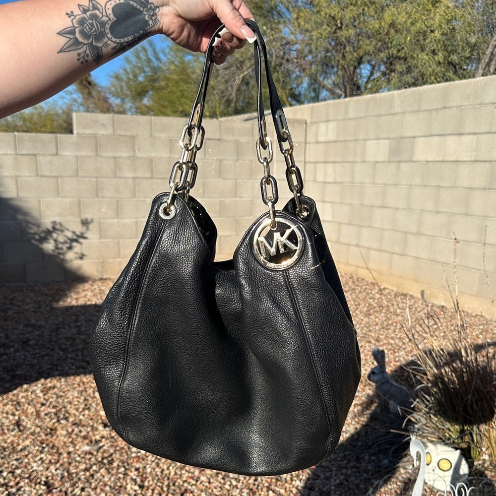 Michael Kors Black Chain Strap Shoulder Bag